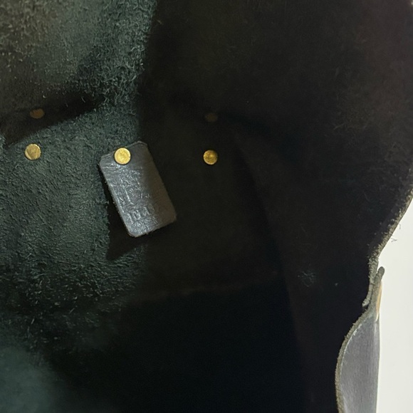 Vintage unisex Black Leather Backpack - Picture 9 of 12